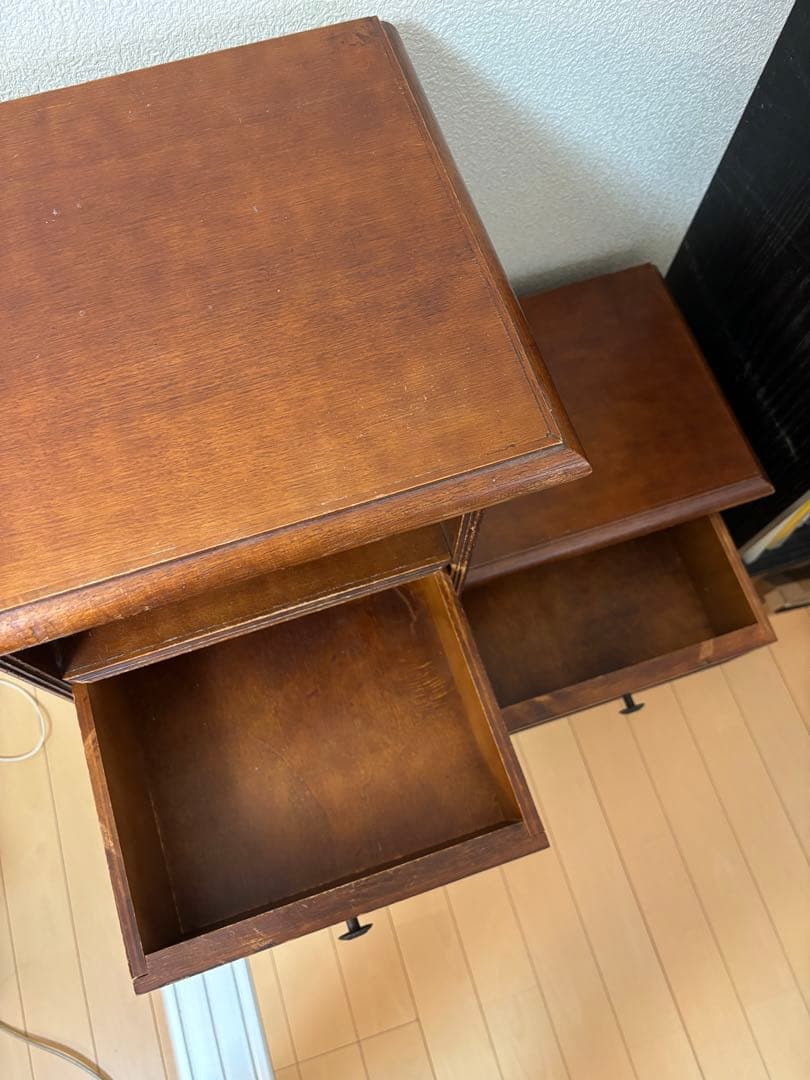 昭和レトロ　アンティーク　収納家具　電話台