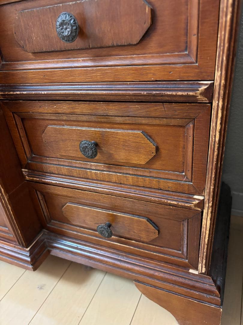 昭和レトロ　アンティーク　収納家具　電話台