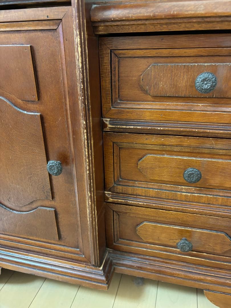 昭和レトロ　アンティーク　収納家具　電話台