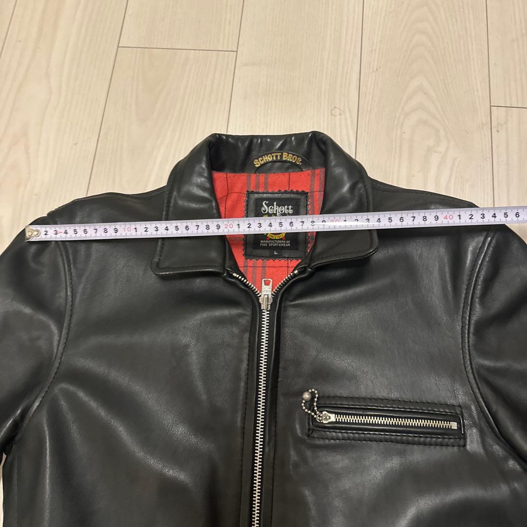 schott 牛革　襟付き　革ジャン