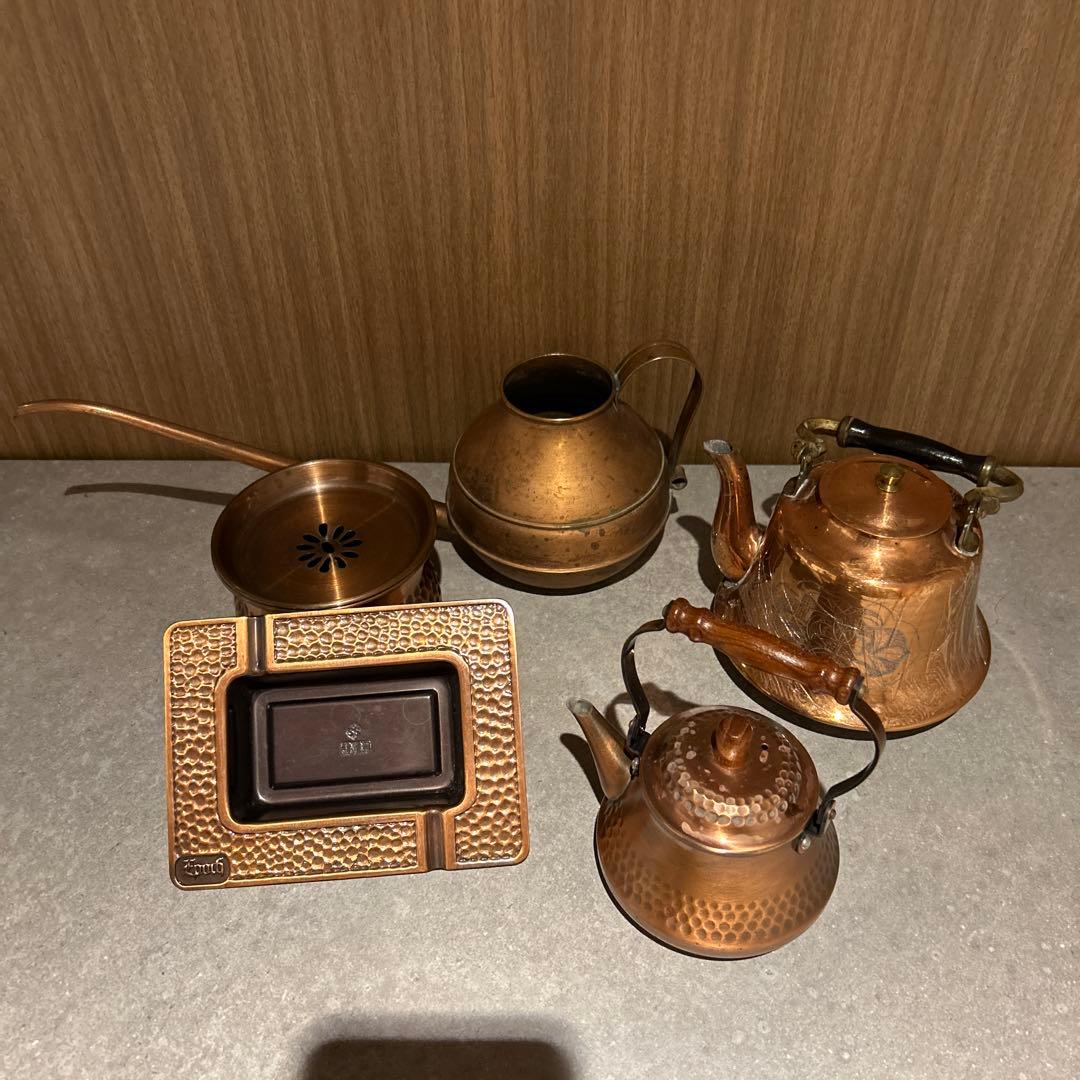 銅製ハンマード槌目など金属製品おまとめ売り