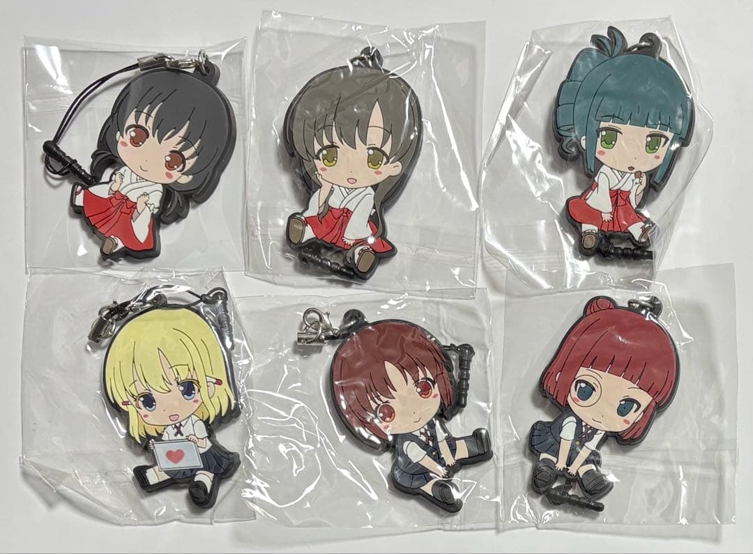 咲-Saki- 全国編 ぺたん娘トレーディングラバーストラップ　セット6種類