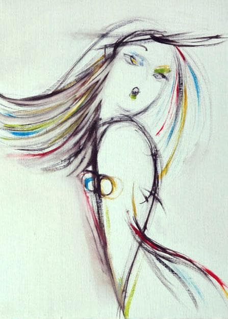 油絵 菅家令子 絵 絵画 インテリア 額付(銀) F4-080214 人物 女性