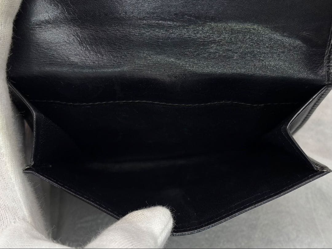 買取見積書有り　美品　オールドグッチ　インターロッキング　レザー二つ折り財布