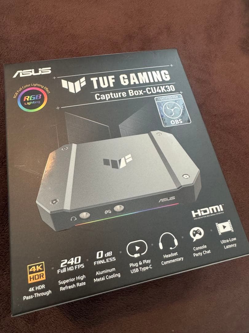 [4K対応] 低遅延TUF GAMING 外付キャプチャーボード CU4K30