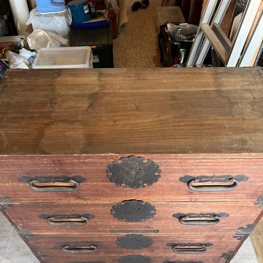 【引き取り限定】伝統的な和風木製箪笥 4引き出し