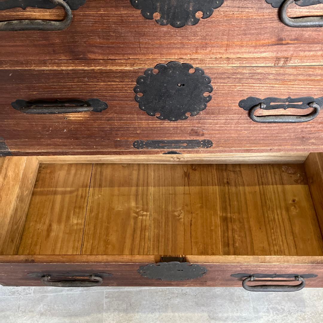 【引き取り限定】伝統的な和風木製箪笥 4引き出し