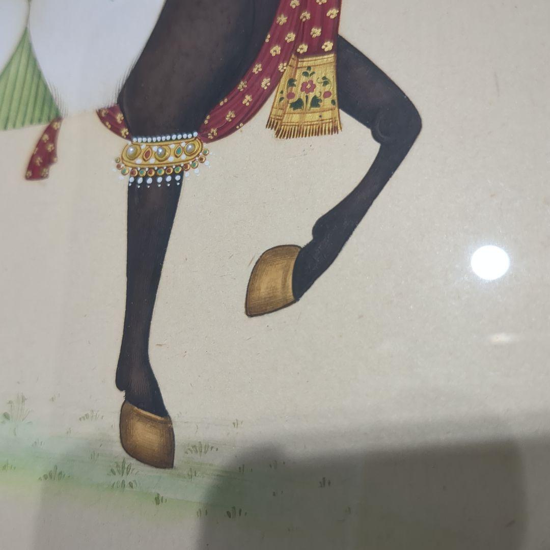 馬の額装画（30cm☓25cm）宝石付き