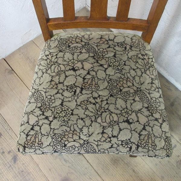 イギリス アンティーク 家具 ダイニングチェア 張りぐるみ椅子 英国 4108d