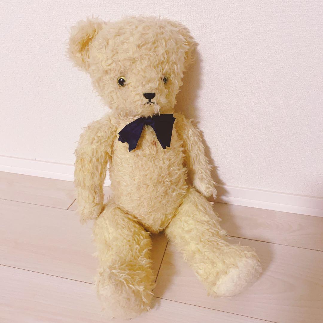 アンティーク　ヴィンテージ　テディベア　ベビーレモンカラー