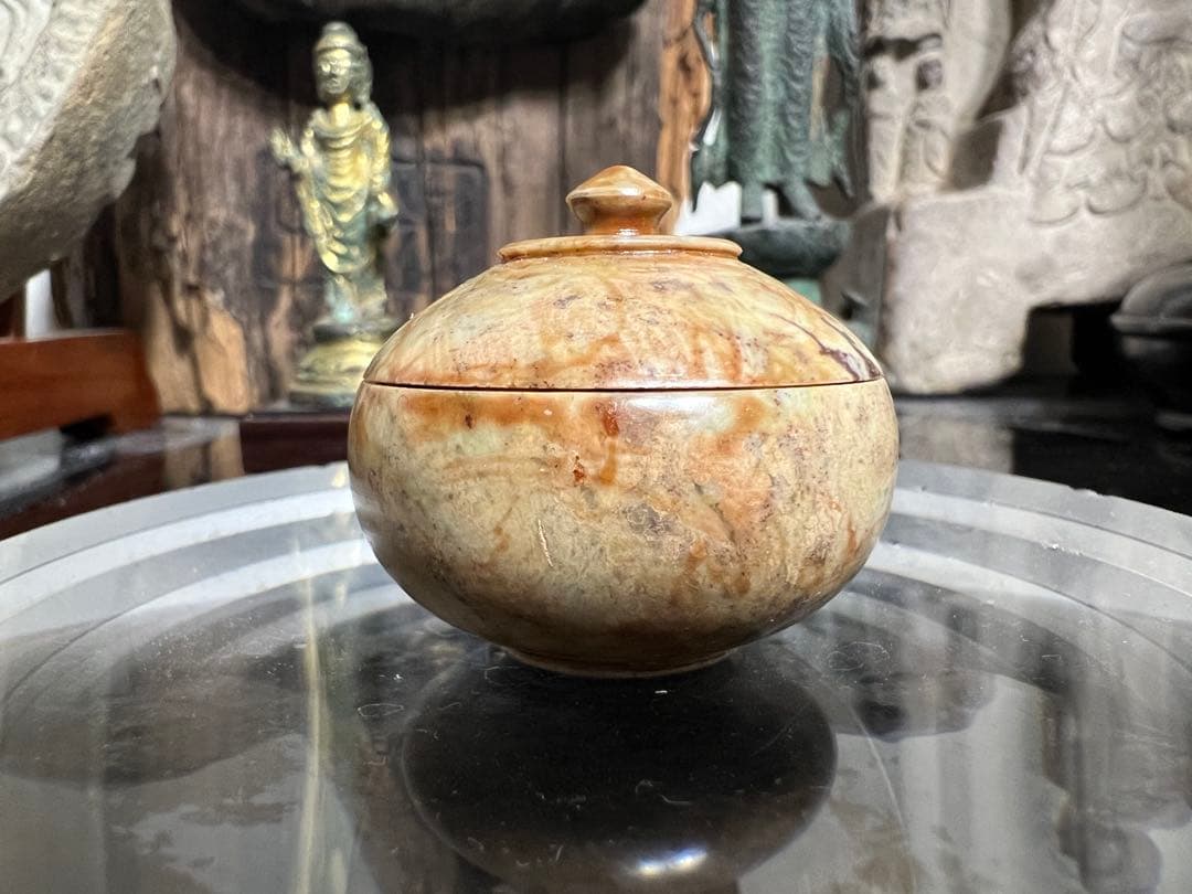 滑石製 舎利容器 仏具 仏教美術 仏像 古美術 骨董