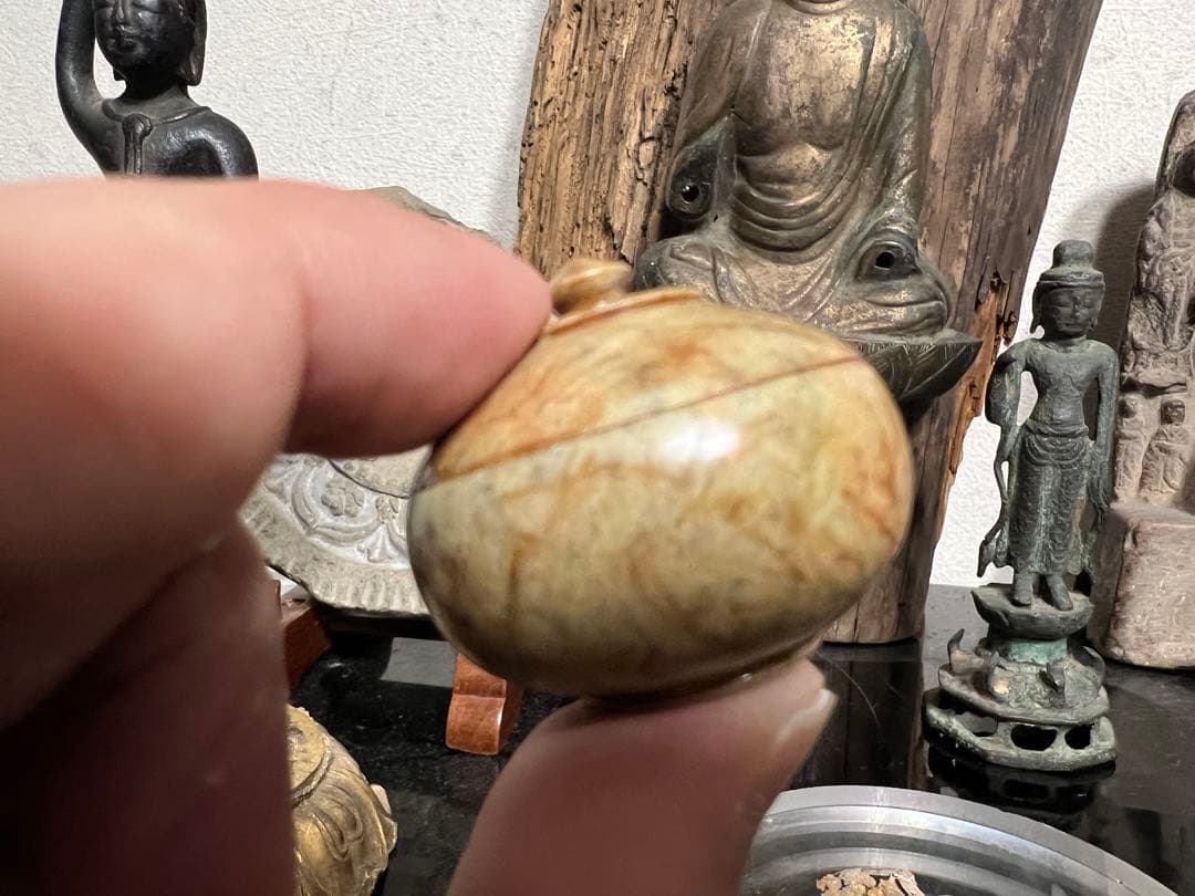 滑石製 舎利容器 仏具 仏教美術 仏像 古美術 骨董