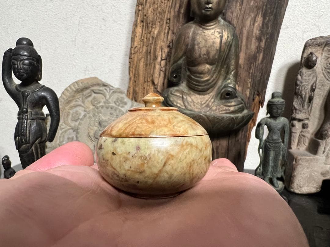 滑石製 舎利容器 仏具 仏教美術 仏像 古美術 骨董