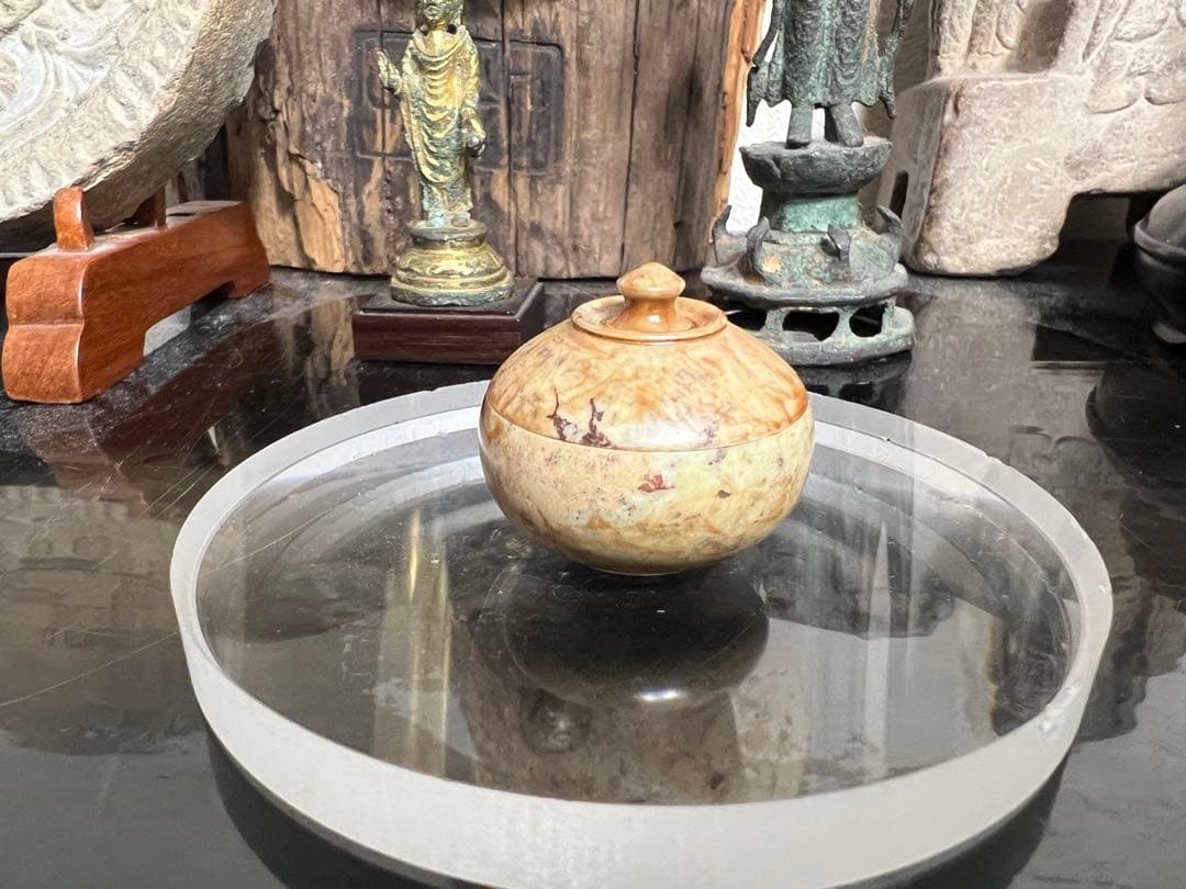 滑石製 舎利容器 仏具 仏教美術 仏像 古美術 骨董