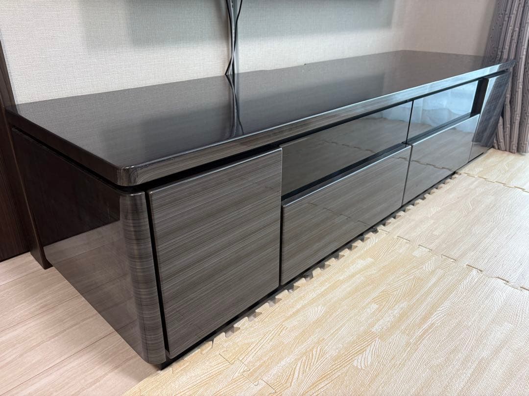 【美品】シギヤマ ラッシュ 160TVB BK テレビボード テレビ台 ブラック