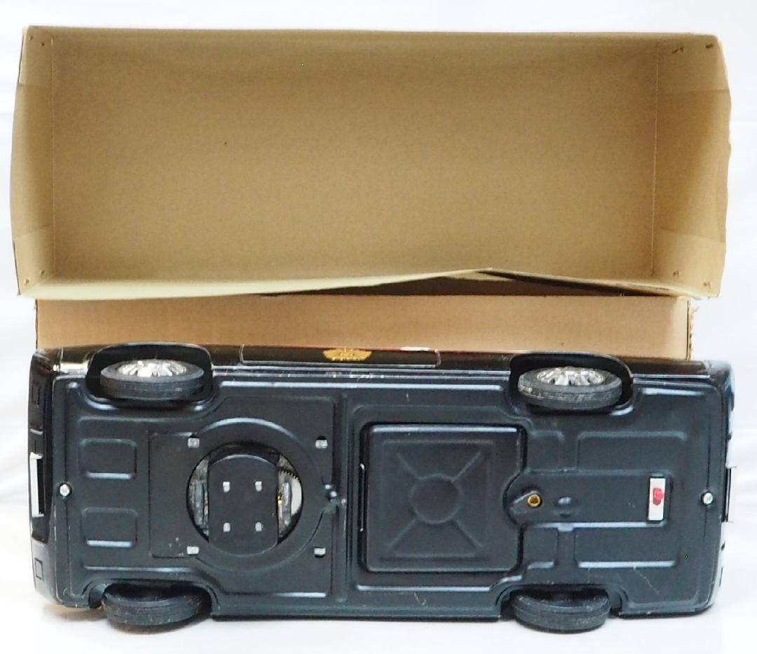 アオシン トヨタ クラウンHT SLパトカー電動走行tinブリキtoy箱付car