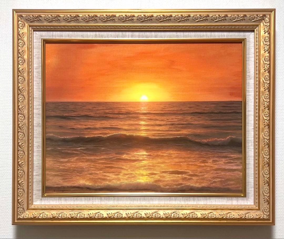 (F6号) 池上豊【黄昏のはじまり】表サイン有/裏共シール有/真作/油彩