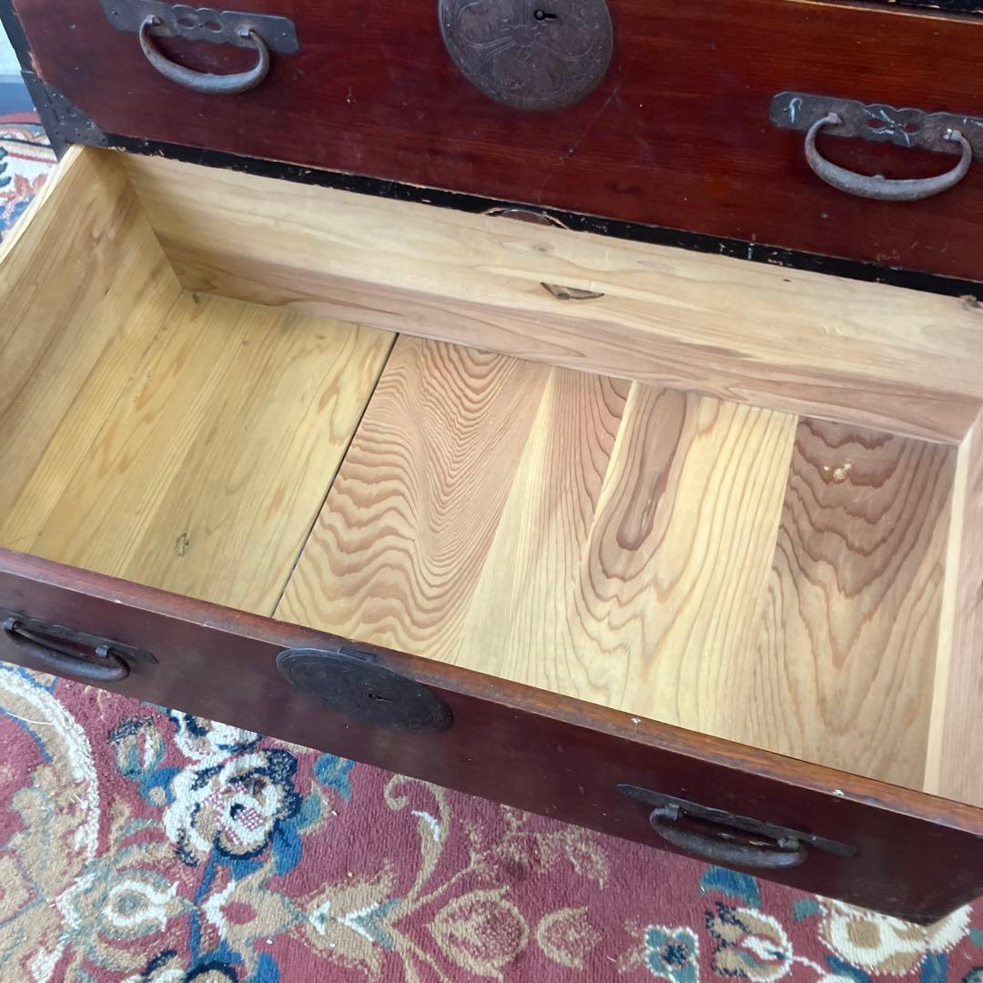 昭和レトロ 古家具 仙台箪笥 4段9杯 引き出し箪笥 和箪笥 ビンテージ 骨董