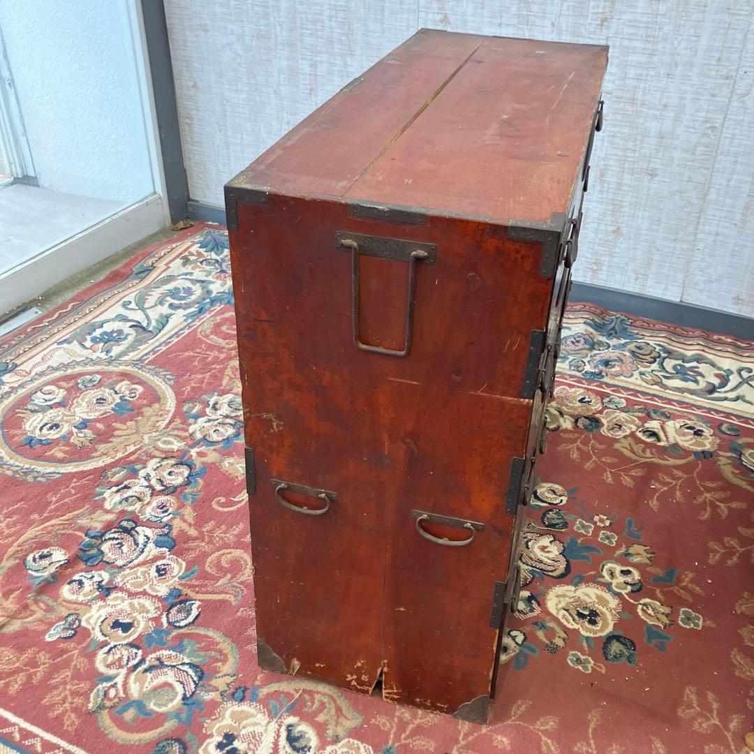 昭和レトロ 古家具 仙台箪笥 4段9杯 引き出し箪笥 和箪笥 ビンテージ 骨董