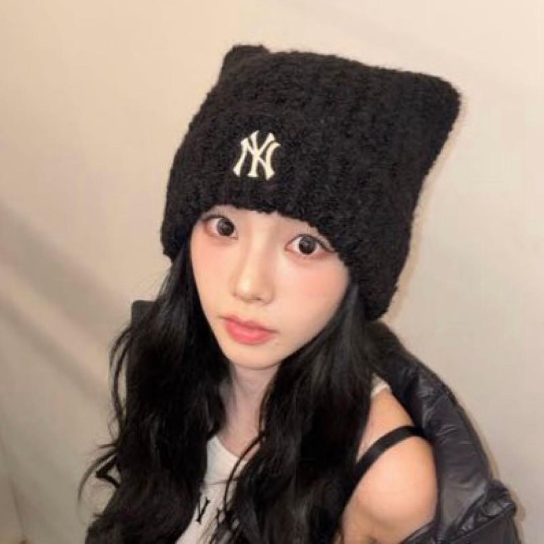 ラスト1点☆MLB KOREA 猫耳 ビーニー 新品未開封 韓国限定 カリナ着用