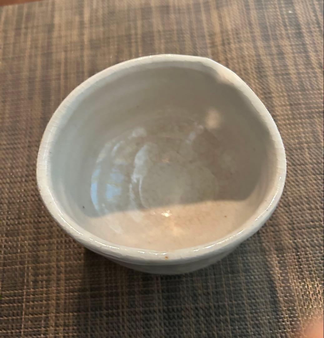 志野茶碗　沓茶碗　茶道具　抹茶茶碗 ト（加藤唐九郎？）在銘