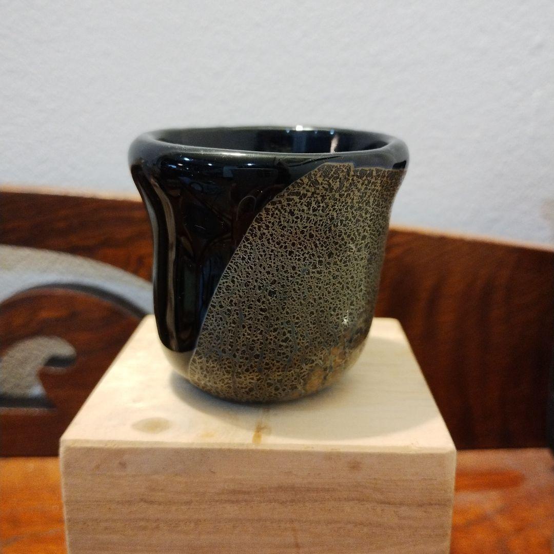 江副行昭　手造り ガラスぐい呑み　共箱