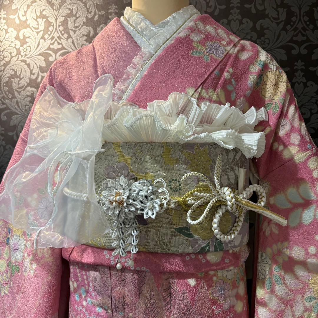 美品　辻ヶ花　花絞り　金通し　高級　刺繍　逸品　振袖　フルセット 振り袖