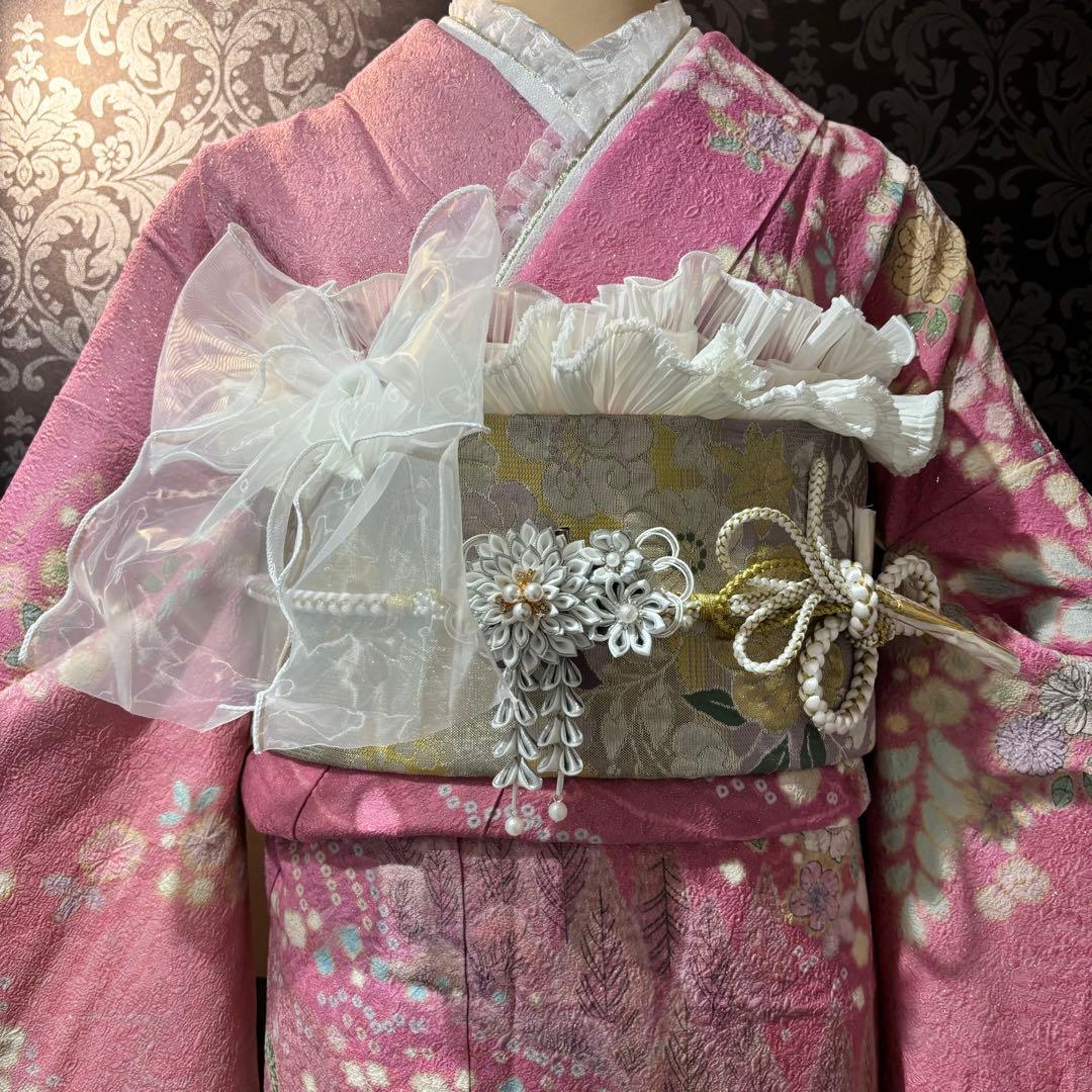 美品　辻ヶ花　花絞り　金通し　高級　刺繍　逸品　振袖　フルセット 振り袖