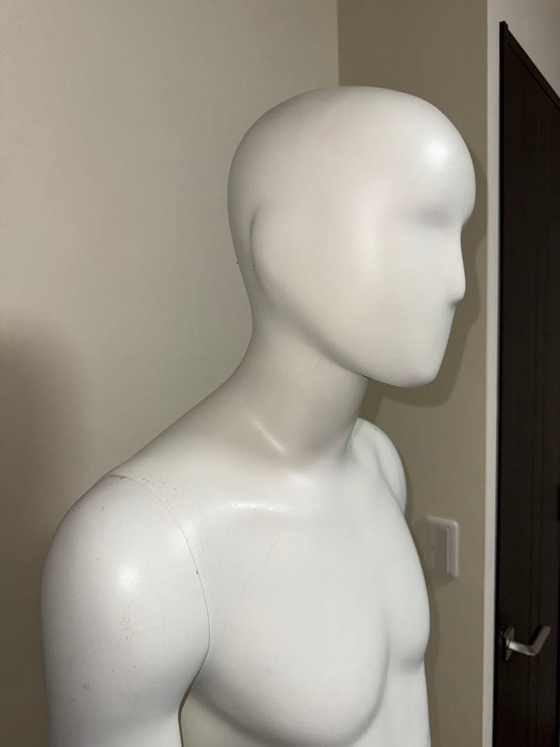 男性　全身トルソー　マネキン　白　高さ調整可能　ディスプレイ　店舗用品　ビジネス