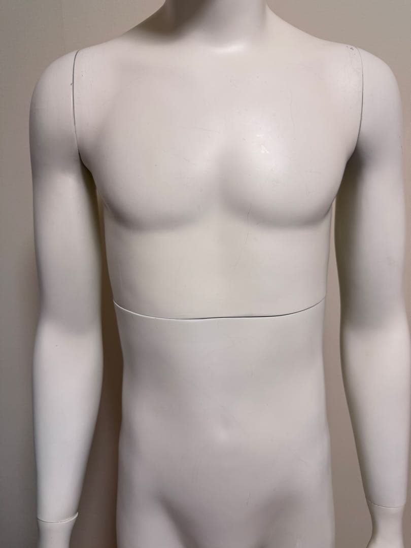 男性　全身トルソー　マネキン　白　高さ調整可能　ディスプレイ　店舗用品　ビジネス