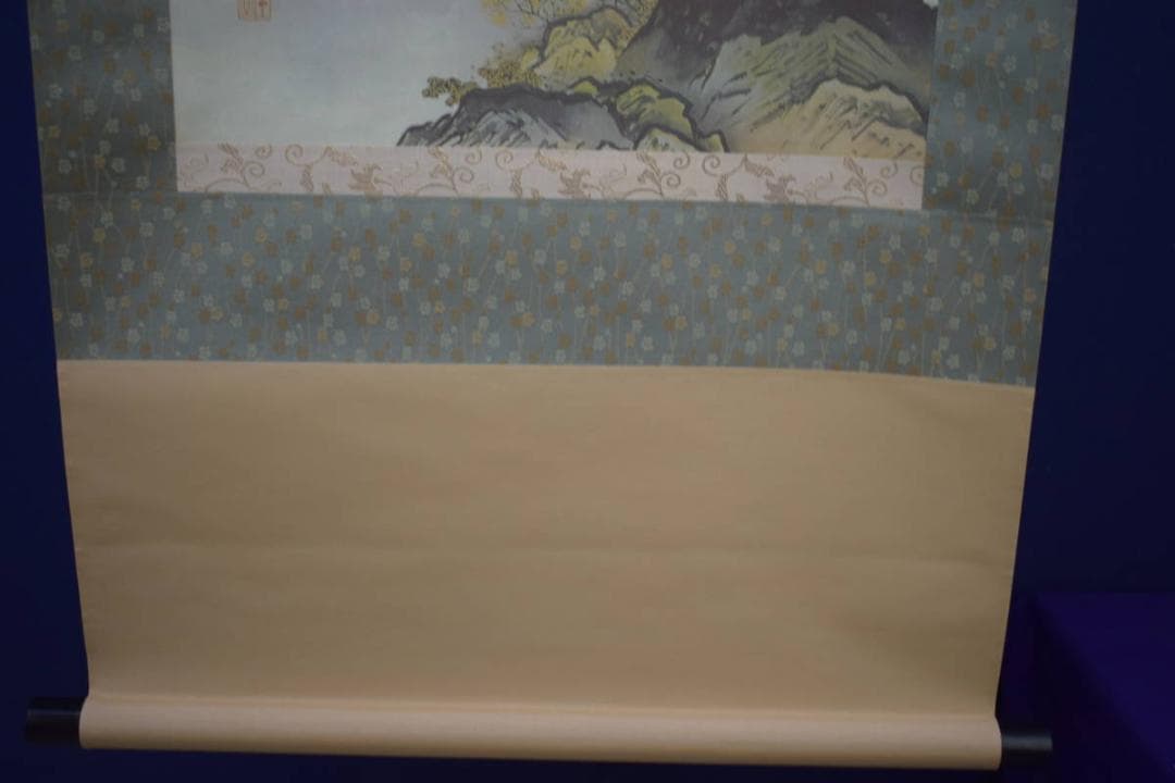 複製/川合玉堂/秋渓帰樵図/桐共箱付/工芸/布袋屋掛軸HJ-35