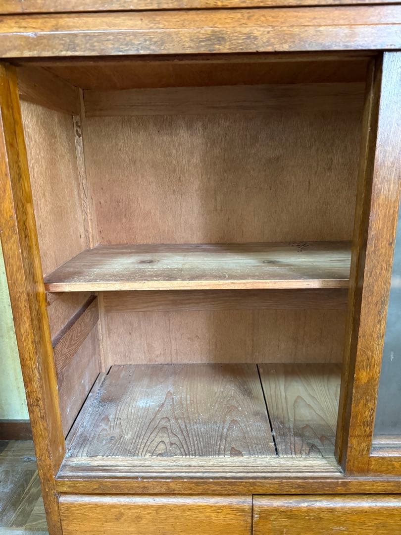 m*d様 【O-1672】食器棚 水屋 収納棚 キャビネット 昭和レトロ 古道具