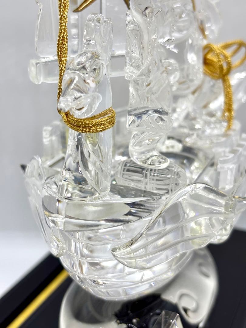 #伝統工芸士　保山　水晶工芸品 『宝船』