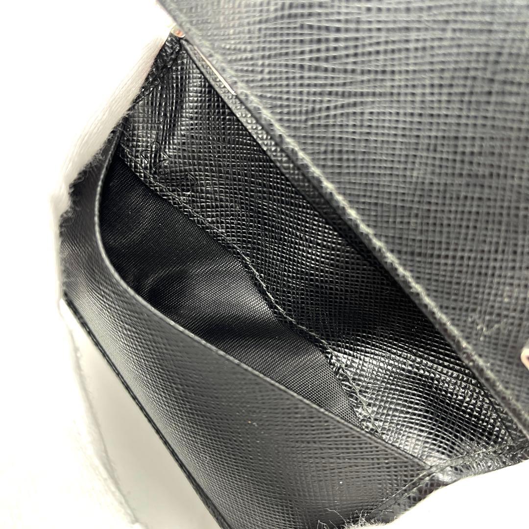 【美品】プラダ 6連 キーケース 三角ロゴ サフィアーノレザー ユニセックス 黒