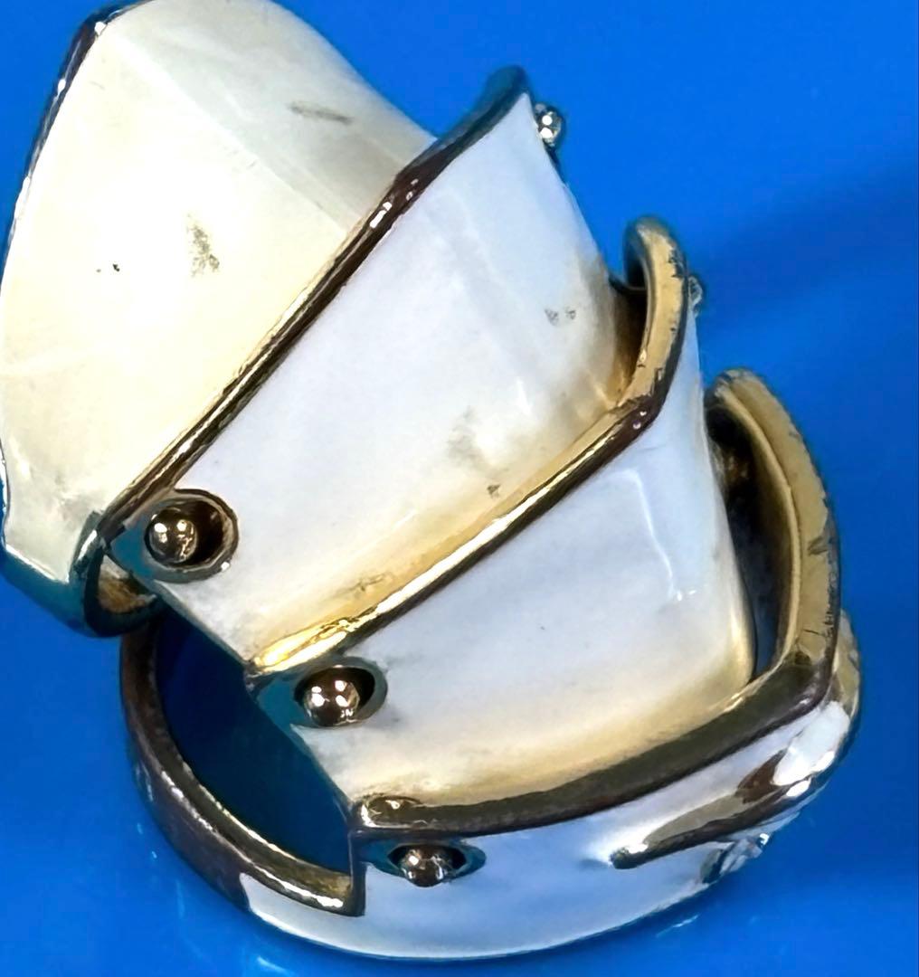 d*4様 希少✨ヴィヴィアン　アーマーリング　リング　ホワイト　ゴールド　レトロ