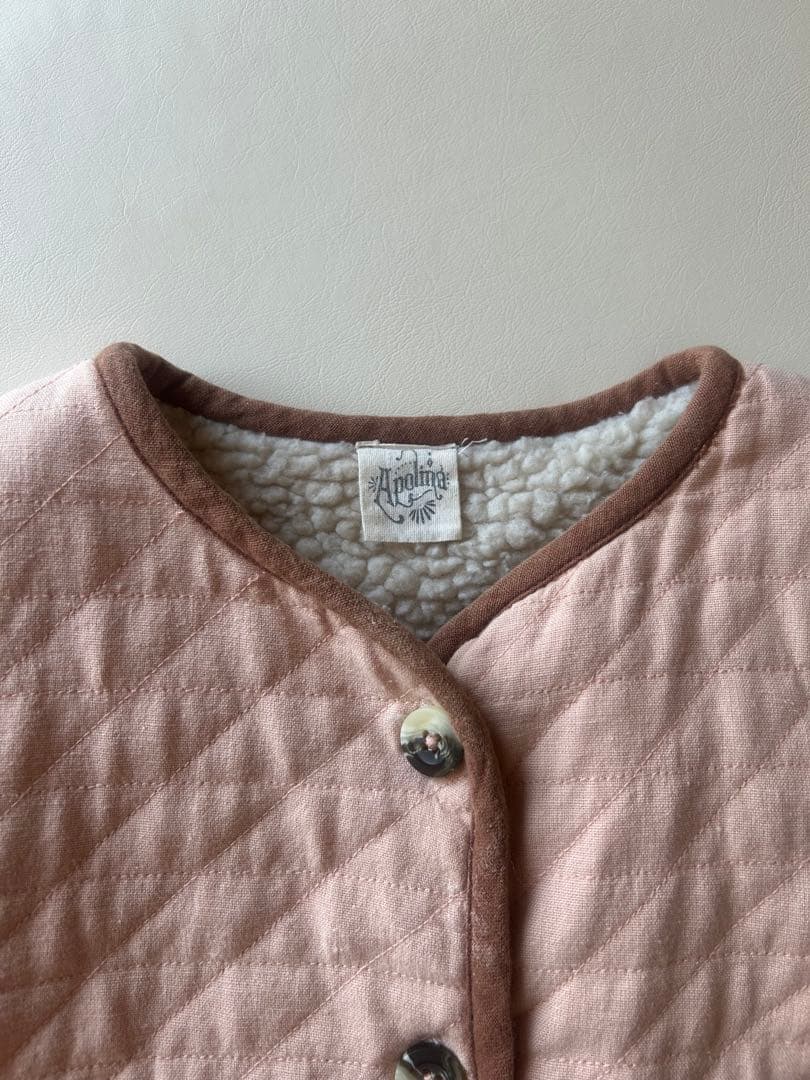 apolina リバーシブルボアジャケット 2-3y