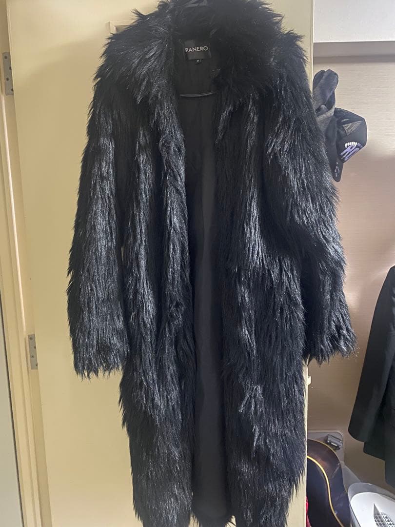 PANERO パネロ 黒 ファーロングコート