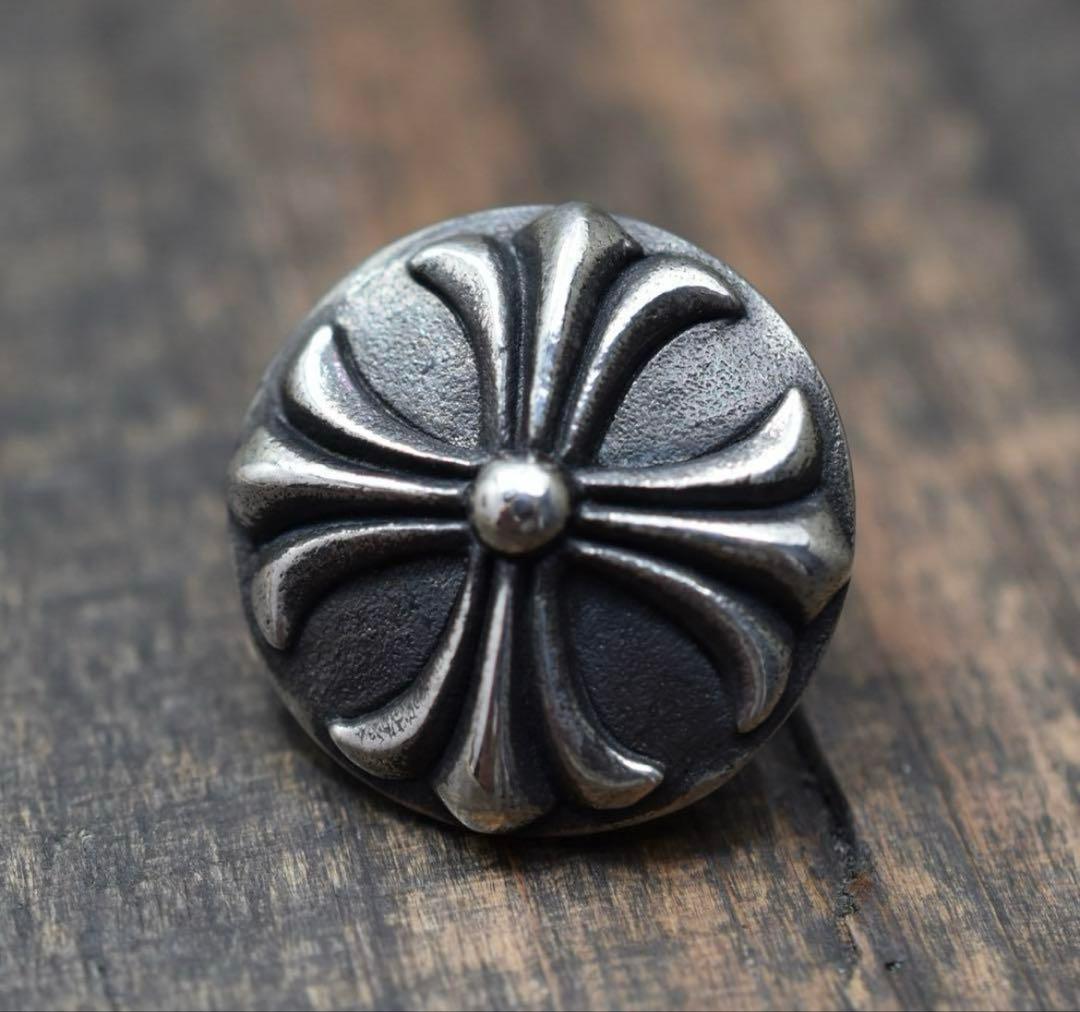 トラッカーウォレット　ミドルサイズ　シボ革　シルバー925アポロコンチョカスタム