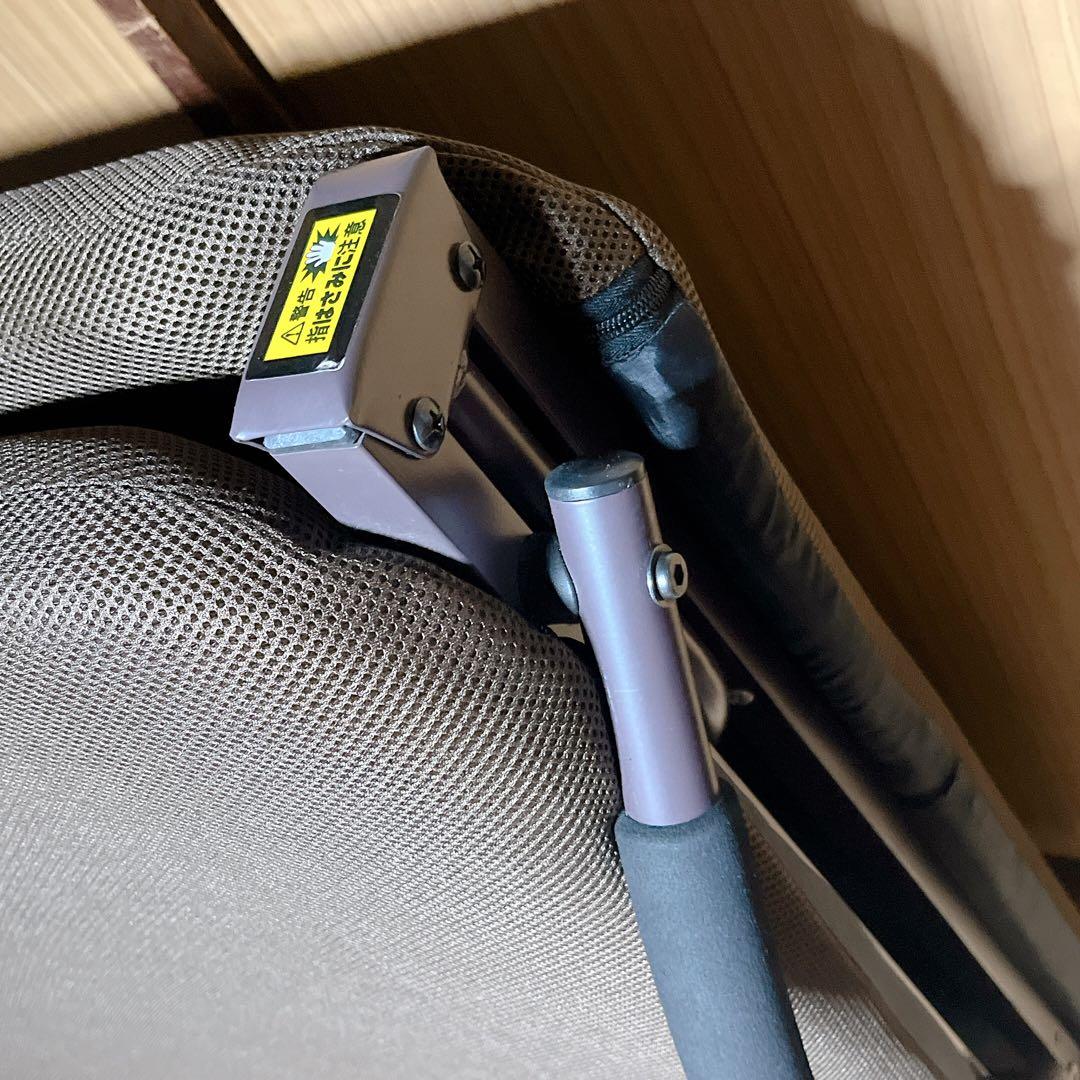 最終値下げ❣️山善YAMAZEN 折りたたみメッシュベッド ブラウン キャスター付