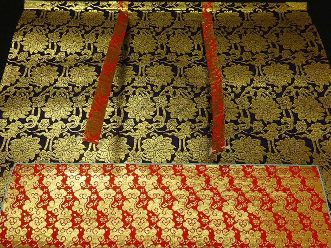 掛軸『西国三十三ヶ所観音霊場御朱印』絹本 無地箱付 掛け軸 p07055