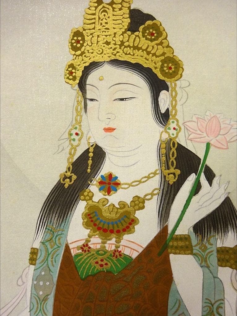 掛軸『西国三十三ヶ所観音霊場御朱印』絹本 無地箱付 掛け軸 p07055