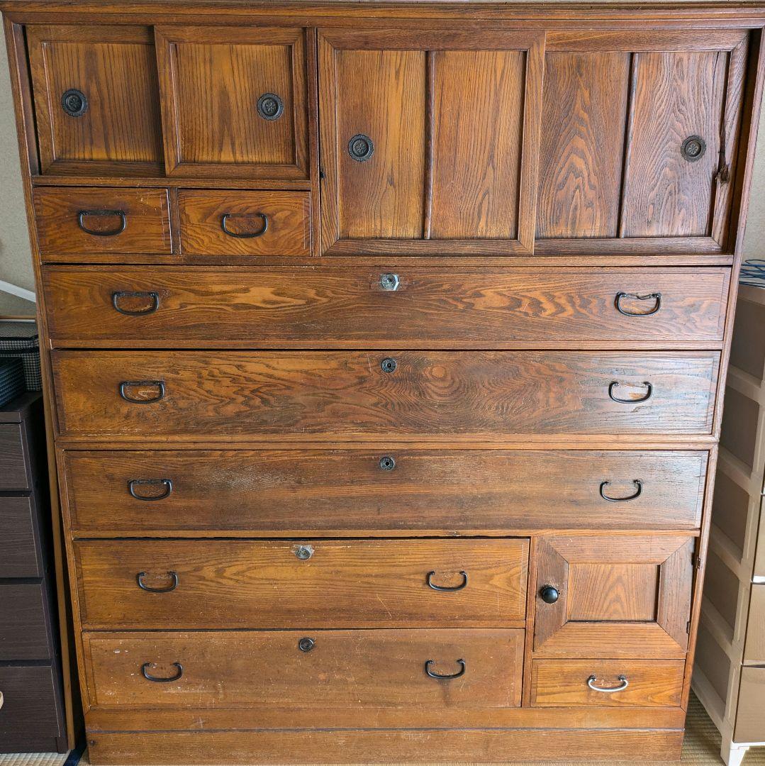 骨董品　木製和風箪笥　アンティーク　タンス