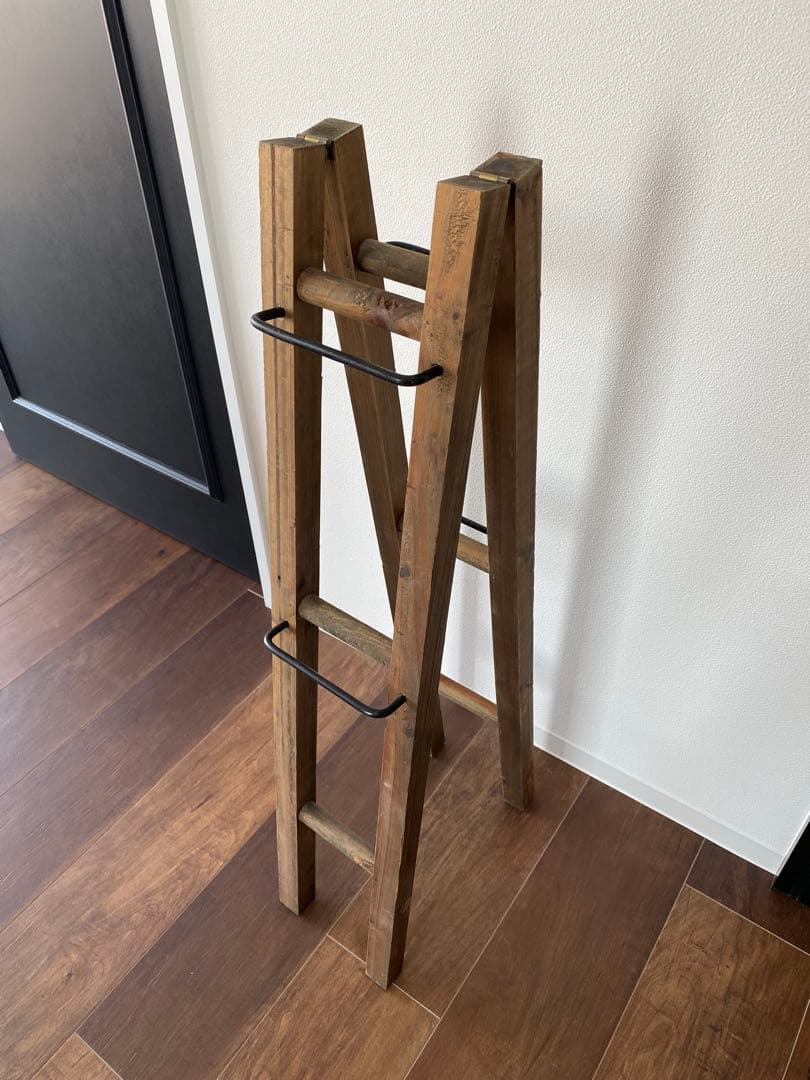 木製シンプルベンチ W78cm +木製ラダー スリム 160cm