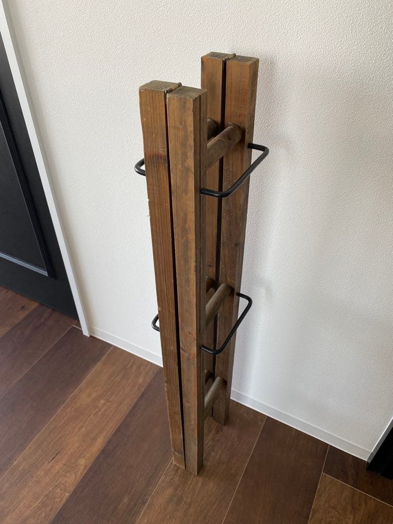 木製シンプルベンチ W78cm +木製ラダー スリム 160cm