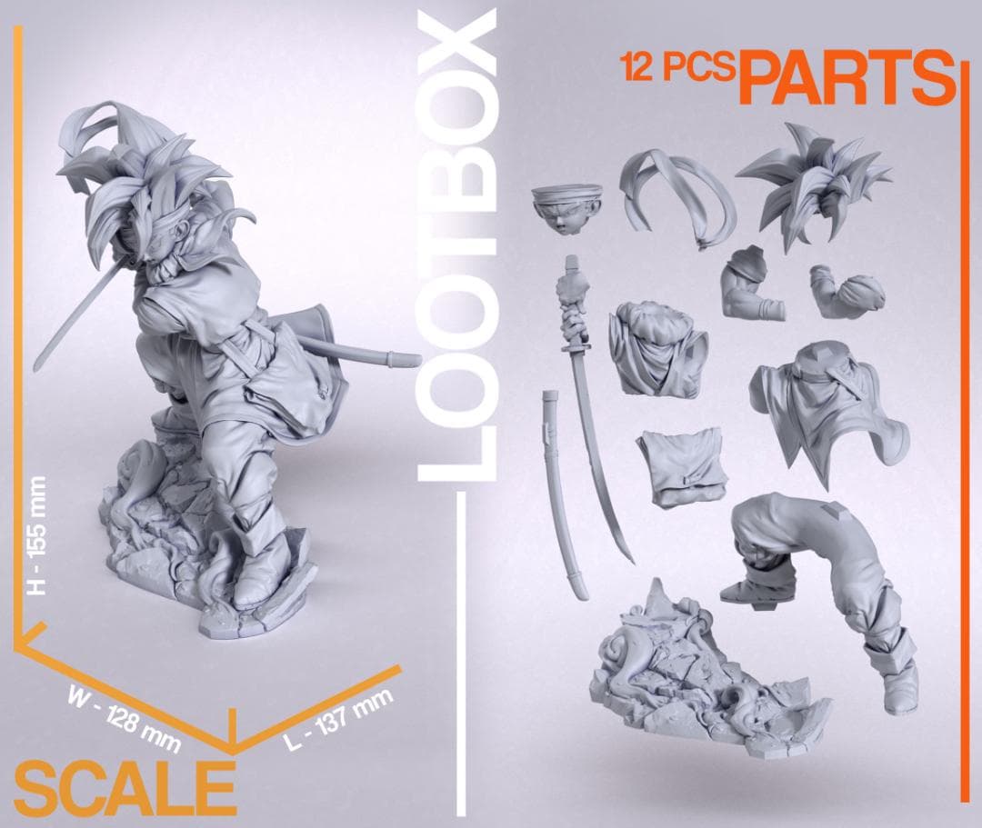 1/10　未塗装 未組立　フィギュア　ガレージキット 【 クロノ トリガー 】