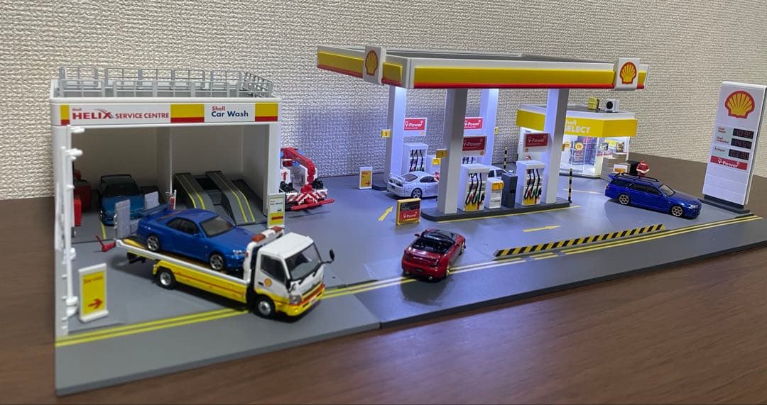 l*6様 1/64 シェル ジオラマ minigt トミカ ホットウィール ka