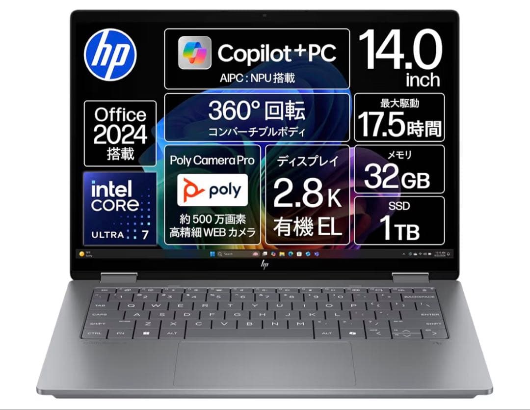 HP OmniBook X Flip 14-fm 14.0インチ