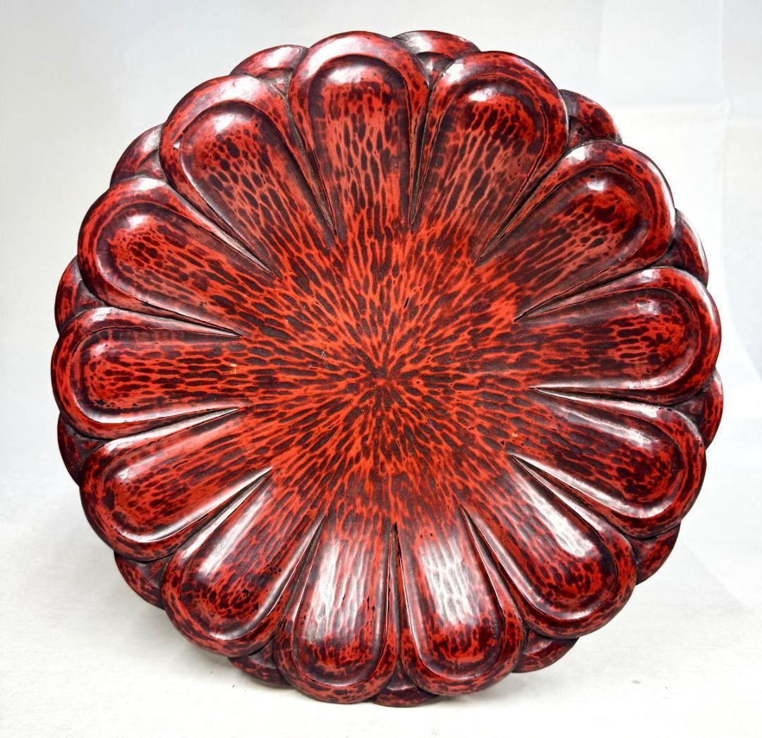 時代物 古鎌倉彫 木製菓子器 漆器 菓子皿 古美術 ウブ品入手困難WWWT060