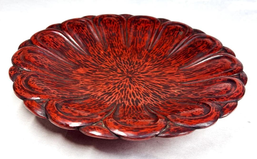 時代物 古鎌倉彫 木製菓子器 漆器 菓子皿 古美術 ウブ品入手困難WWWT060