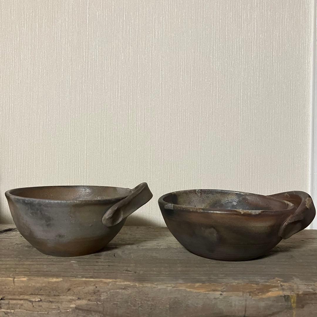 備前焼　スープマグ　マグカップ　2点セット